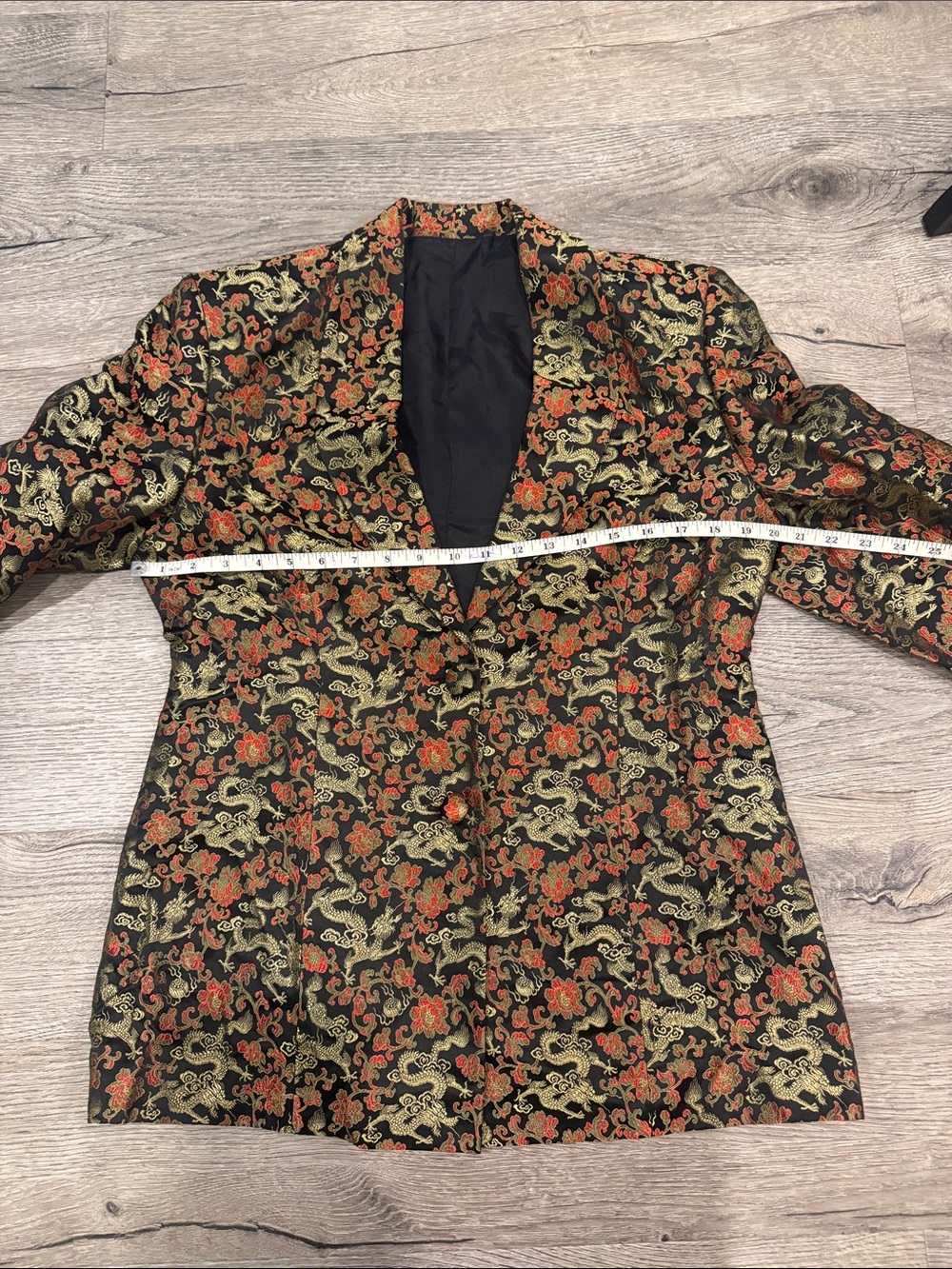 Women's Metallic Brocade Blazer in Gold & Black - Picture 8 of 12